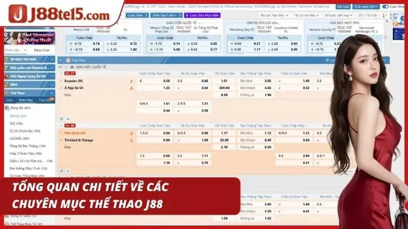 Giao diện nhiều chuyên mục thể thao trực tuyến đa dạng hấp dẫn
